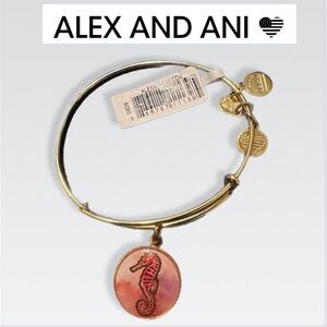 Alex And Ani Seahorse Bracelet Gold Tone NWT